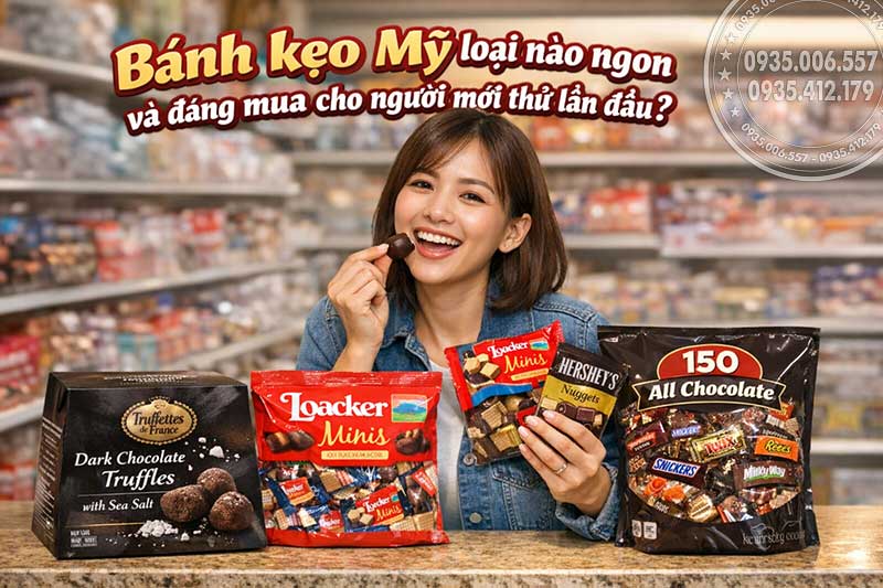 Bánh kẹo Mỹ loại nào ngon và đáng mua cho người mới thử lần đầu?
