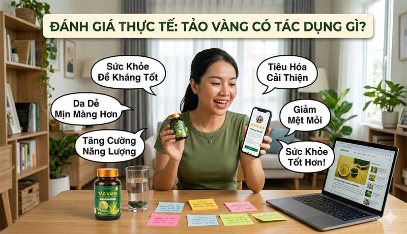 Review tảo vàng có tác dụng gì? Góc nhìn từ chuyên gia dinh dưỡng