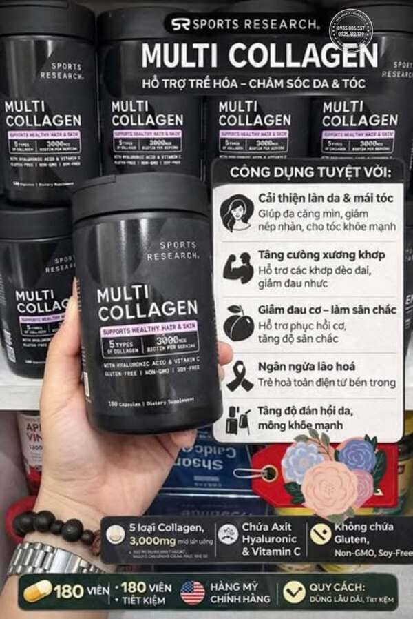 Công dụng nổi bật của Multi Collagen Sports Research